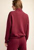 Wine Quarter Zip Sweatshirt