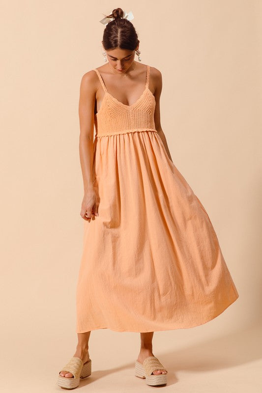 Peach Summer Dress Small