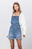 Distressed Overall Dress