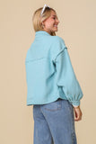 Baby Blue Waffle Knit Jacket
