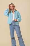 Baby Blue Waffle Knit Jacket