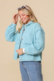 Baby Blue Waffle Knit Jacket