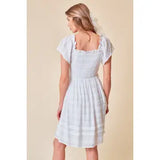 Smocked White Dress