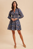 Navy Floral Dress
