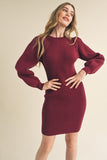 Wine Sweater Dress