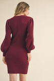 Wine Sweater Dress