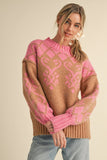 Pink And Camel sweater