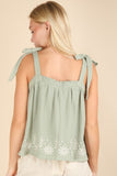 Sage Shoulder Tie Top