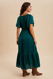 Emerald Silk Dress