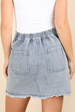 Denim Mini Skirt.