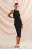 Black White Detail Dress