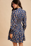 Navy Floral Dress