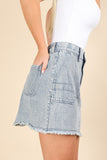 Denim Mini Skirt.