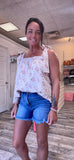 Floral Tie Tank Top.