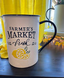 Farmer's Market Fresh Metal Pitcher