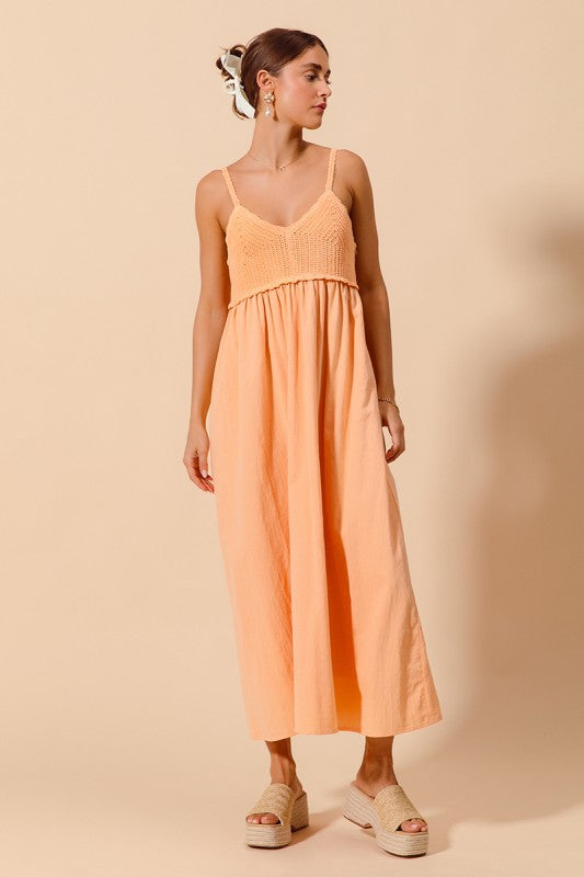 Peach Summer Dress Small