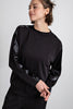 Satin Detail Sweatshirt /Black