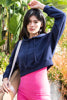 Cropped Sweatshirt/Navy