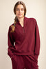 Wine Quarter Zip Sweatshirt