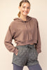 Cropped Sweatshirt /Smoky Brown