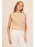 Beige Sweater Vest