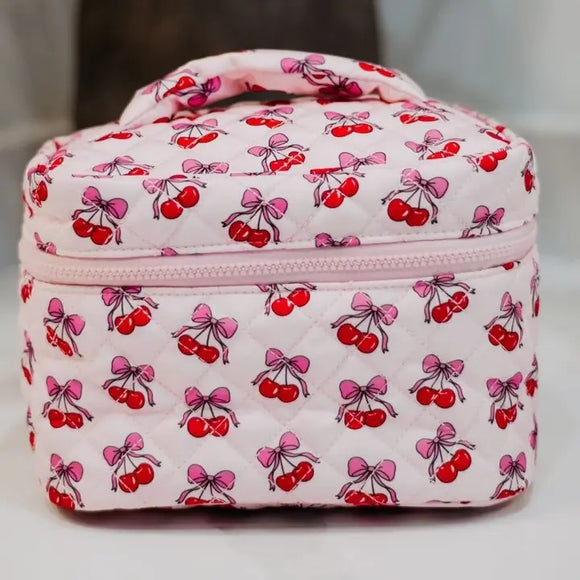 Cherry Prink Make up Bag