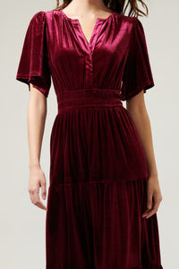 BurgundyVelvet Dress