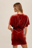 velvet antique Rust dress