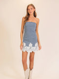 Lace And Denim Dress