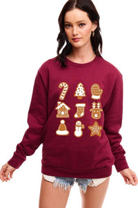 Burgundy Holiday sweatshirt