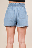 Chambray Denim Shorts