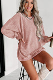Ribbed Sweatshirt Pink