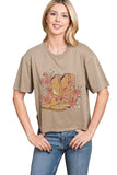 T-Shirt Cowboy Boots/Taupe