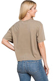 Postage Stamp T-Shirt /Taupe