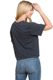 Bow Detail T-Shirt. Black