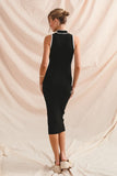 Black White Detail Dress