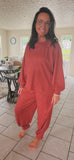 Rust Waffel Knit Pants