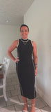 Black White Detail Dress