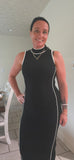 Black White Detail Dress