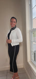 Black White Detail Dress