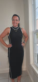 Black White Detail Dress