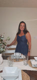 Navy Spaghetti Strap Dress