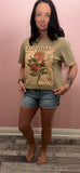 Postage Stamp T-Shirt /Taupe