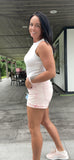 Acid washed Pink Shorts