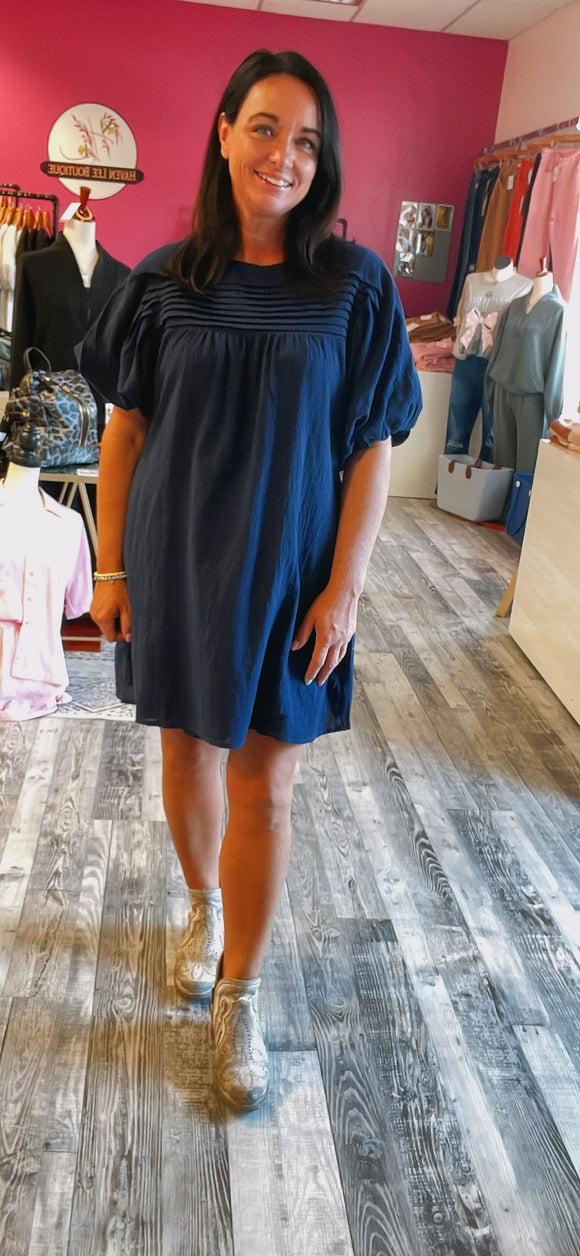 Navy Shift Dress