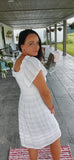 Smocked White Dress