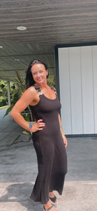 Sleeveless Buckle Dress