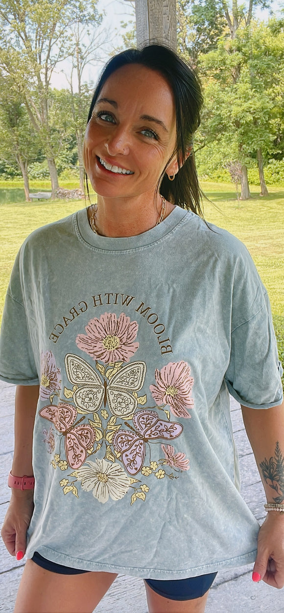 Bloom T-Shirt \ Grey Denim