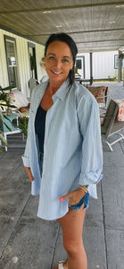 Seersucker Shirt /Blue