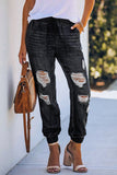 Black Distressed Jeans.